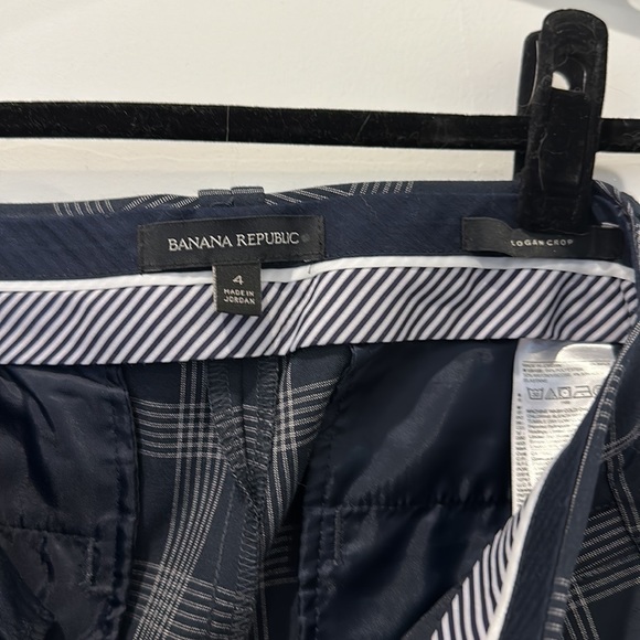 Banana Republic Women’s Plaid Logan Crop Trouser size 4 - Picture 3 of 3